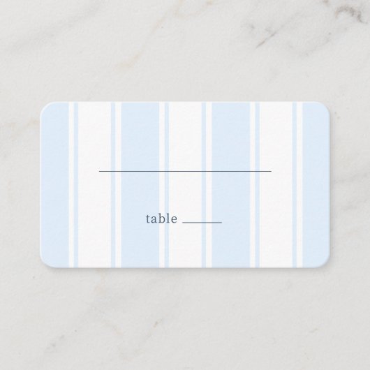 Carte De Placement Rayures Bleu Tranquille (Devant)
