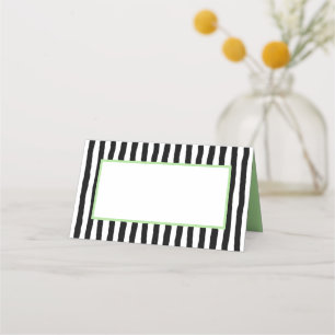 Carte De Placement Rayures fantaisistes noires et blanches avec du ve