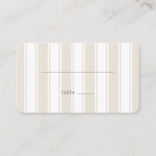 Carte De Placement Rayures verticales beige calmes (Devant)