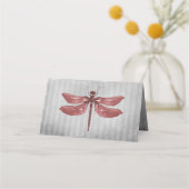 Carte De Placement Réception de libellules à bijoux rouges (Dos)