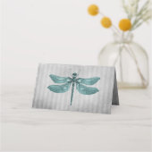 Carte De Placement Réception de libellules à bijoux turquoises (Dos)