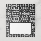 Carte De Placement Réception de mariage Art déco noir et blanc (Extérieur déplié)