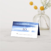 Carte De Placement Réception de mariage blanc de la marine chic (Dos)