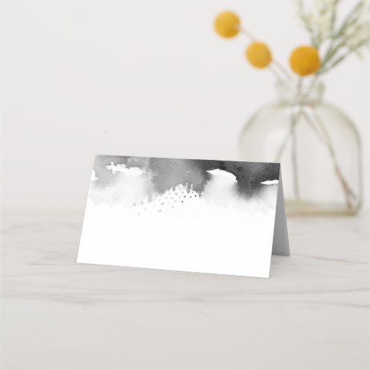 Carte De Placement RÉCEPTION DE MARIAGE chic aquarelle gris (Devant)