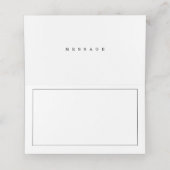 Carte De Placement Réception de mariage classique Monogramme noir et (Intérieur déplié)