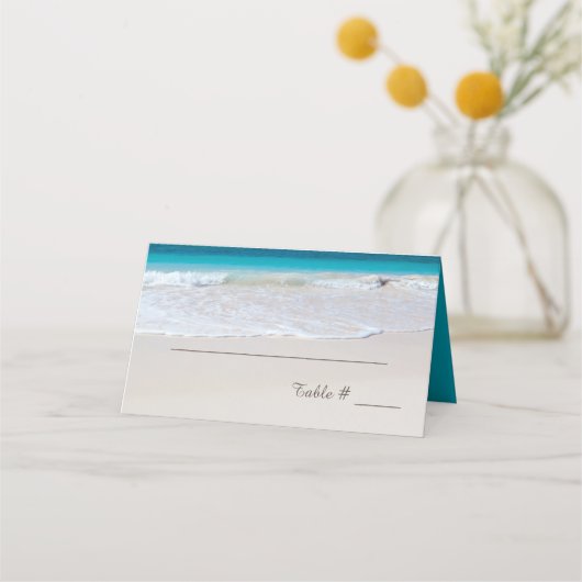 Carte De Placement Réception de mariage de White Beach (Devant)