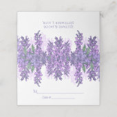 Carte De Placement Réception de mariage du jardin Wisteria (Extérieur déplié)