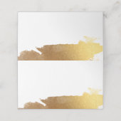 Carte De Placement RÉCEPTION DE MARIAGE élégant luxe doré or (Extérieur déplié)