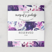 Carte De Placement Réception de mariage floral enchantée Table réserv (Extérieur déplié)