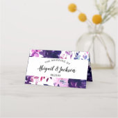 Carte De Placement Réception de mariage floral enchantée Table réserv (Dos)