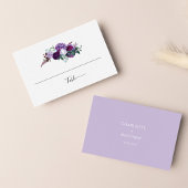 Carte De Placement Réception De Mariage Floral Violet