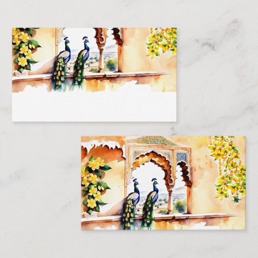 Carte De Placement Réception du palais de Jaipur, mariage indien (Devant / Derrière)