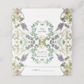 Carte De Placement Réception fleur sauvage de mariage botanique flora (Extérieur déplié)