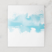 Carte De Placement RÉCEPTION MARIAGE aquarelle design aqua bleu (Extérieur déplié)
