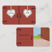 Carte De Placement Réception Mariage campagnard Red Barn and Daisy (Devant / Derrière)