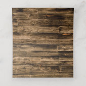 Carte De Placement Réception Tournesol Rustique (Intérieur déplié)