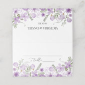Carte De Placement Réception Wedding shower Fleur sauvage rustique (Extérieur déplié)