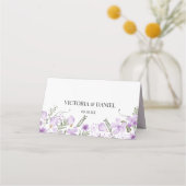 Carte De Placement Réception Wedding shower Fleur sauvage rustique (Dos)