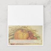 Carte De Placement récolte vintage (Extérieur déplié)