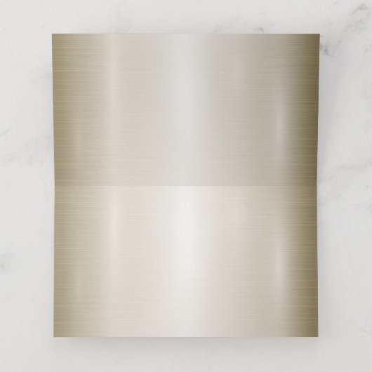 Carte De Placement Rectangle Orné Or mariage Fleurs Dimonées brillant (Intérieur déplié)