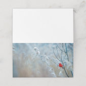 Carte De Placement Red Cardinal dans Winter Nature Photo de Christmas (Extérieur déplié)