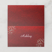 Carte De Placement Red Faux Parties scintillant Siège de Noël (Extérieur déplié)