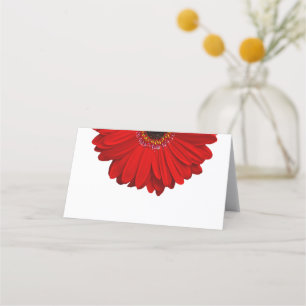 Carte De Placement Red Gerber Gerbera Daisy Mariage