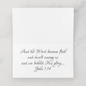 Carte De Placement Red Gold FESTIVE STARS personnalisable (Intérieur déplié)