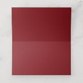 Carte De Placement Red Gold Floral fête d'anniversaire (Intérieur déplié)