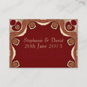 Carte De Placement Red+Gold Tribal Royal Event Table Place Card (Dos)