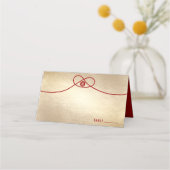 Carte De Placement Red Knot Union Double Bonheur Mariage chinois (Devant)