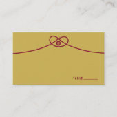 Carte De Placement Red Knot Union Double Bonheur Mariage chinois (Devant)