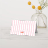 Carte De Placement Red & Pink Hand Drawn Pizza Baby Shower Place Card (Dos)