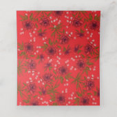 Carte De Placement Red Rose Romantic Wedding (Intérieur déplié)