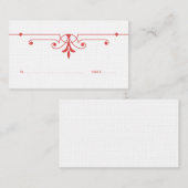 Carte De Placement Red v2 Fancy Ornamic Place Card (Devant / Derrière)