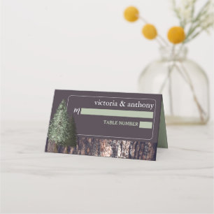 Carte De Placement Redwoods & Bark, Mariage rustique