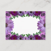 Carte De Placement Regal violet Mariage floral (Dos)