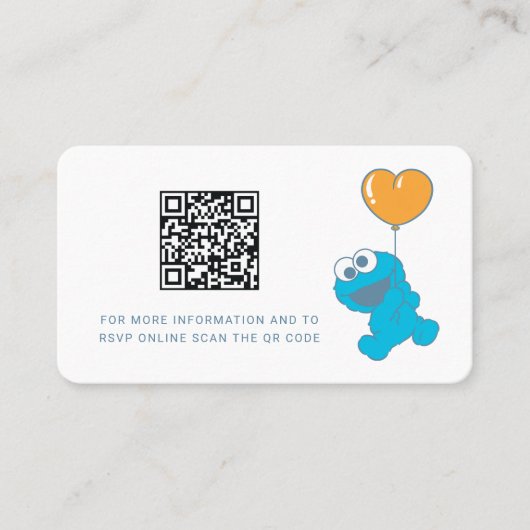 Carte De Placement Registre des cadeaux de Cookie Monster Balloon (Devant)