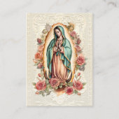 Carte De Placement Religieux Vierge Marie Funérailles Guadalupe (Devant)