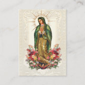 Carte De Placement Religieux Vierge Marie Funérailles Guadalupe (Devant)