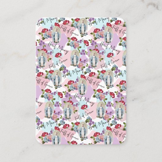 Carte De Placement Religieux Vierge Marie Mémorial de prière catholiq (Devant)