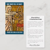Carte De Placement Religieux Vierge Marie Prière Punch Devil (Devant / Derrière)