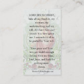 Carte De Placement Religion catholique Sacré-Coeur de Jésus Prière (Dos)