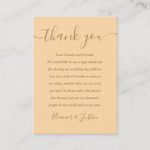 Carte De Placement Remerciements de mariage au champagne avec script