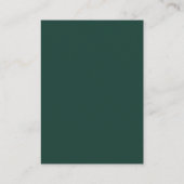 Carte De Placement Remerciements de mariage Emerald Script (Dos)