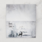 Carte De Placement Rennes dans l'Aquarelle gris sauvage Noël (Extérieur déplié)