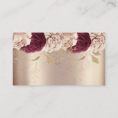 Carte De Placement Réponse de mariage floral rose Marsala pour la mar (Dos)