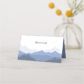 Carte De Placement Réservé Blue Mountain Scenery Mariage personnalisé (Devant)