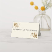Carte De Placement Reserved for Pallbearers Flourish Funeral  (Devant)