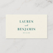 Carte De Placement Retro Botanica and Teal Wedding (Dos)